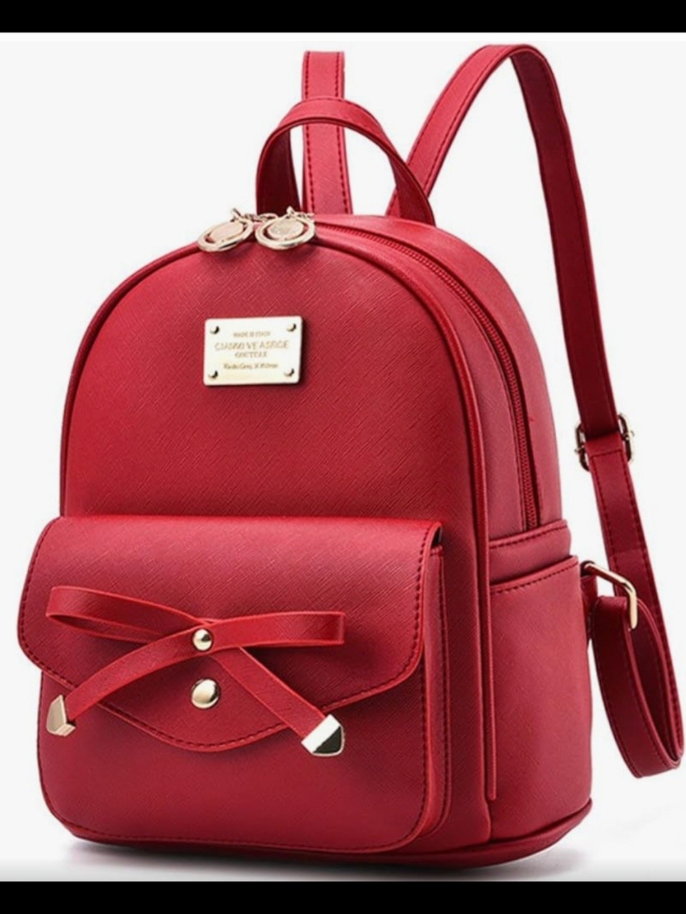 Red Mini Backpack Purse - Unbranded